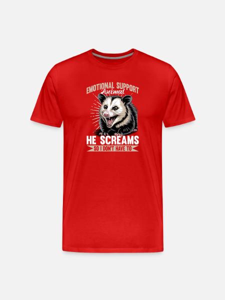 Funny Opossum - Men's Premium Organic T-Shirt - red