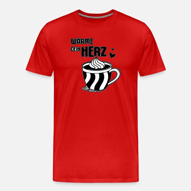 Tasse à café Warm Your Heart - T-shirt bio Premium Homme - rouge