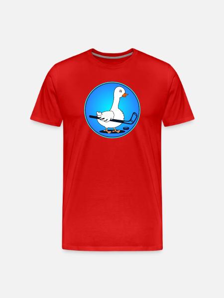 Gänsehockey - Männer Premium Bio T-Shirt - Rot