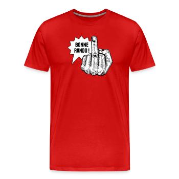 Bonne Rando ! - T-shirt bio Premium Homme - rouge - Devant - Damien (186cm)