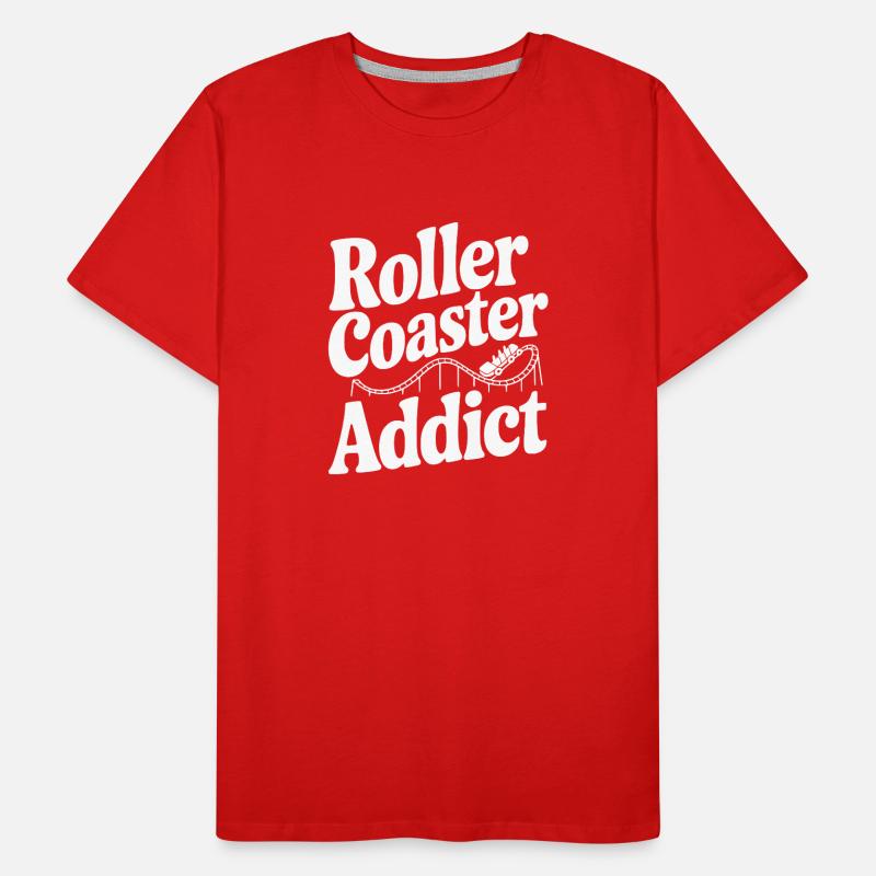 Roller Coaster Addict Men's Premium Organic T-Shirt