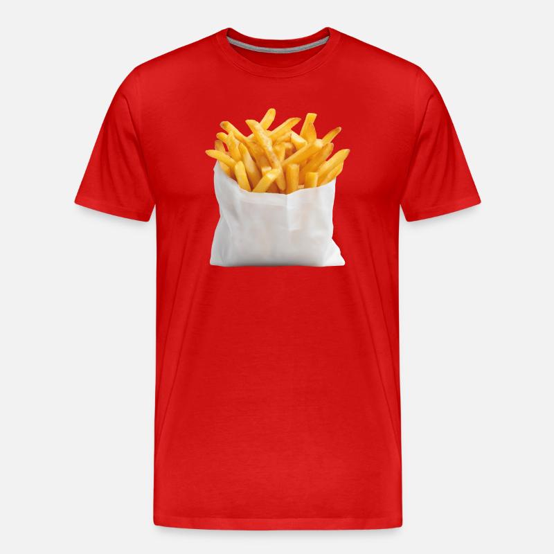 Frites Sac de restauration rapide - T-shirt bio Premium Homme - rouge