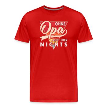 Grand-père Cadeau Rien ne marche ici sans grand-père, meilleur grand-père - T-shirt bio Premium Homme - rouge - Devant - Damien (186cm)