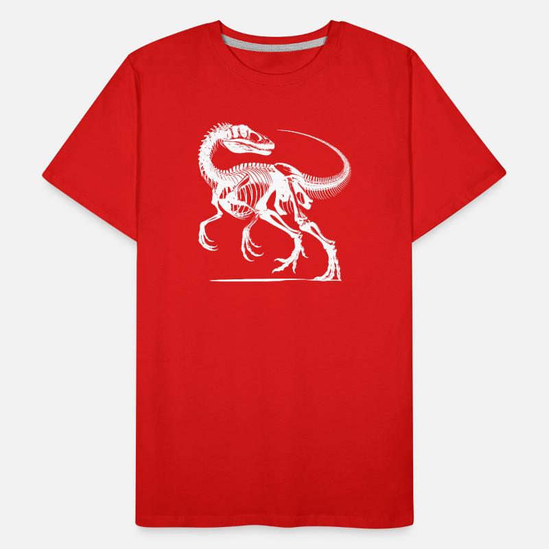 Raptor Dinosaur Backbreaking Work from Prehistoric Times Men's Premium Organic T-Shirt