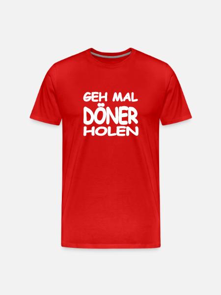 Döner - Männer Premium Bio T-Shirt - Rot