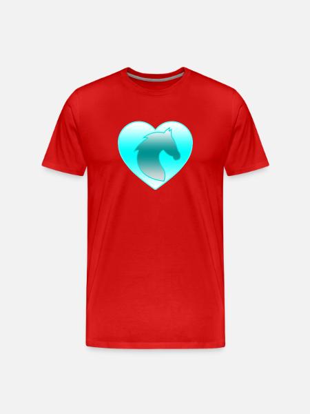 horses - Men's Premium Organic T-Shirt - red