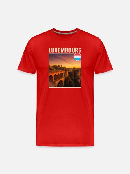 Luxembourg - Men's Premium Organic T-Shirt - red