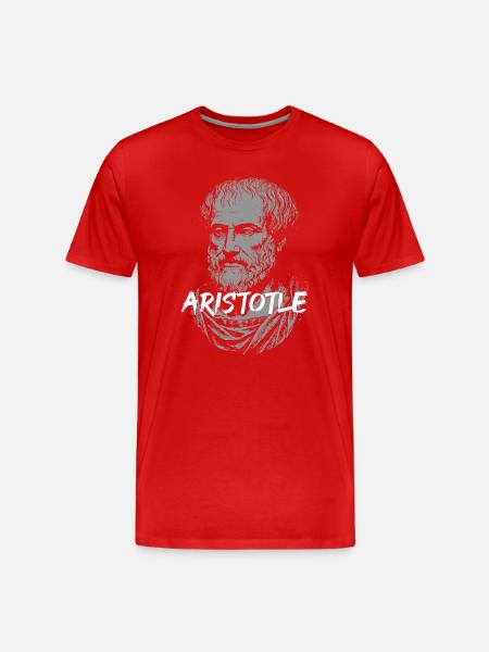 Aristotle Silhouette Portrait - Men's Premium Organic T-Shirt - red