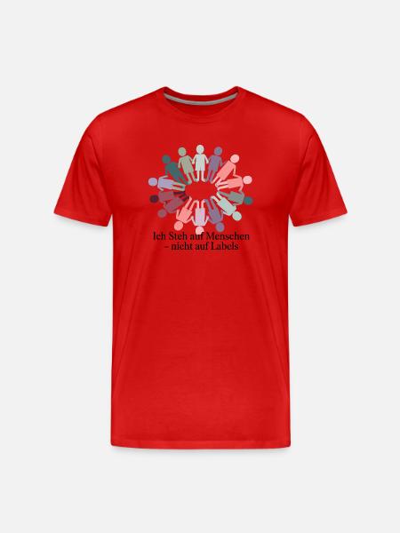 I like people - not labels - Men's Premium Organic T-Shirt - red