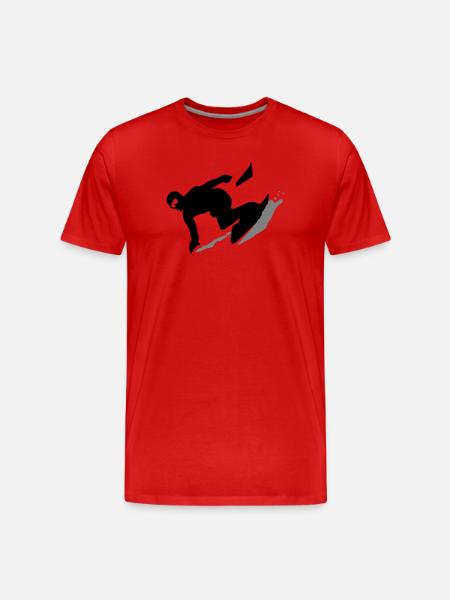 Snowboard Slalom - Männer Premium Bio T-Shirt - Rot