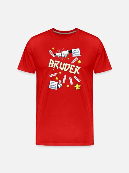 Bruder - Männer Premium Bio T-Shirt - Rot