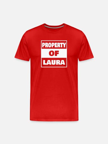 Laura as a first name - Men's Premium Organic T-Shirt - red
