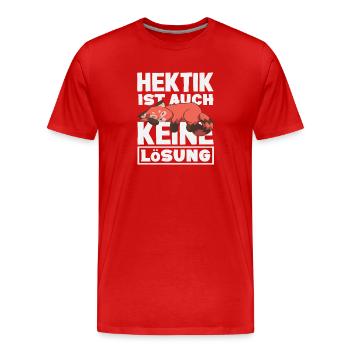 Lustiges Fuchs Keine Motivation Spruch - Männer Premium Bio T-Shirt - Rot - Vorne - Damien (186cm)