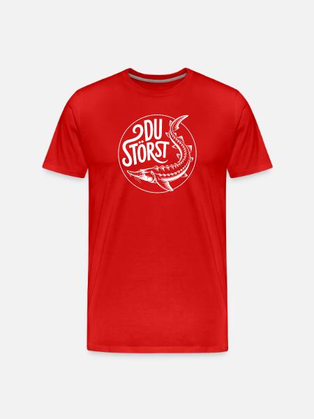 Sturgeon silhouette and funny saying - Men's Premium Organic T-Shirt - red