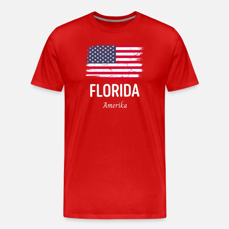 Florida - Männer Premium Bio T-Shirt - Rot