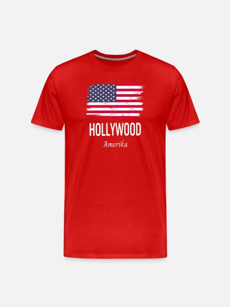 Hollywood - Men's Premium Organic T-Shirt - red