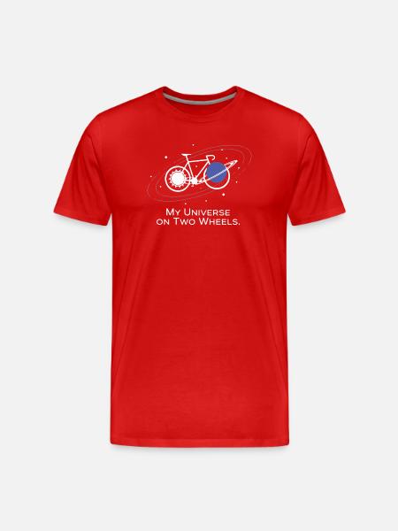 Cosmic Bike Orbit - Men's Premium Organic T-Shirt - red
