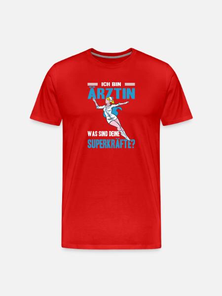 Ärztin Arzt Geschenke - Männer Premium Bio T-Shirt - Rot