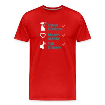 Adoptionstag-haustierrettungs-tierheim - Männer Premium Bio T-Shirt - Rot - Vorne - Damien (186cm)