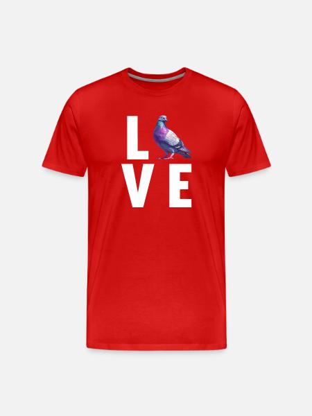 Pigeons Pigeon - Men's Premium Organic T-Shirt - red