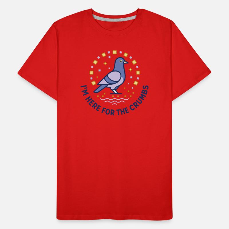 Chasseur de biscuits aux pigeons T-shirt bio Premium Homme