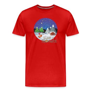 Winter Magic Christmas - Men's Premium Organic T-Shirt - red - Front - Damien (186cm)
