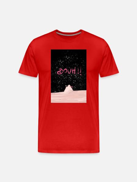 Snowman Boo!! - Men's Premium Organic T-Shirt - red