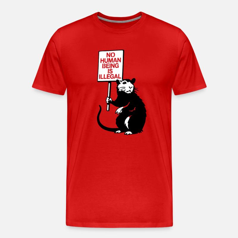Tierischer Aktivismus Schild - Männer Premium Bio T-Shirt - Rot