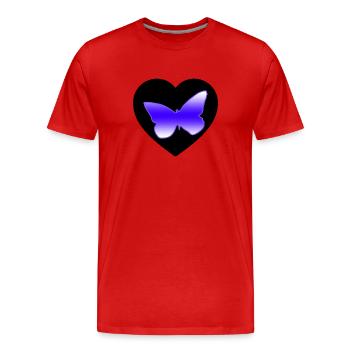 Schmetterlinge - Männer Premium Bio T-Shirt - Rot - Vorne - Damien (186cm)