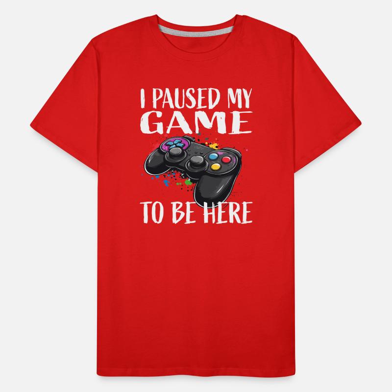 Spielpause Controller Spruch Men's Premium Organic T-Shirt