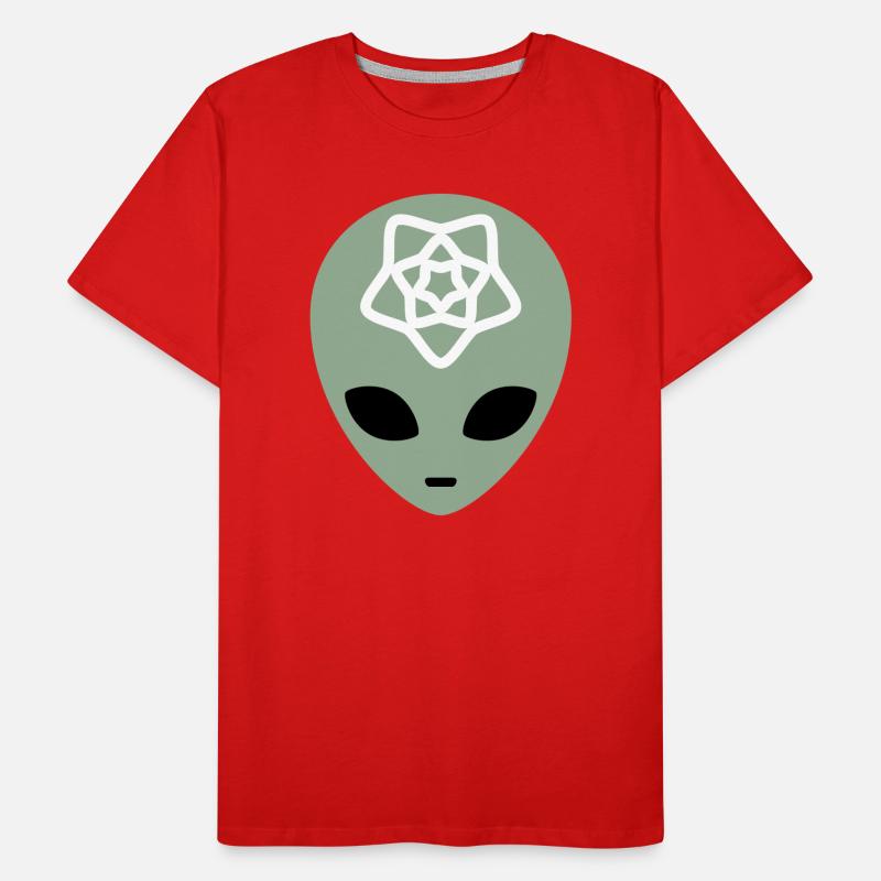 Geometric Alien Mindscape Men's Premium Organic T-Shirt