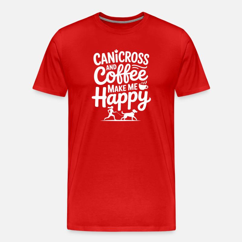 Canicross - Männer Premium Bio T-Shirt - Rot