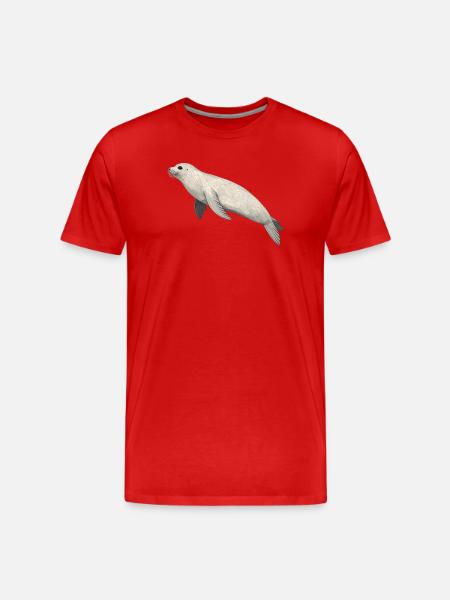 Geometric Seal - Men's Premium Organic T-Shirt - red
