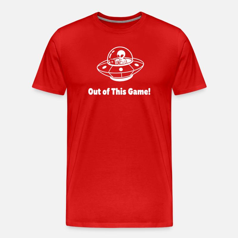 Außerirdischer UFO-Auftritt - Männer Premium Bio T-Shirt - Rot