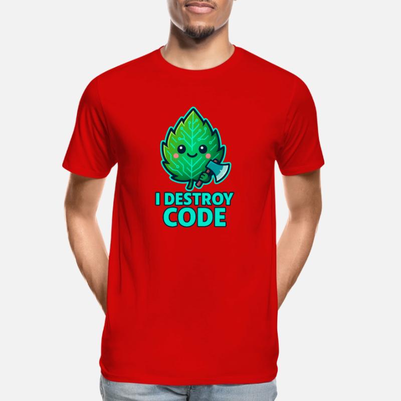 Green Leaf Code Warrior Men's Premium Organic T-Shirt