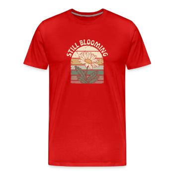 Vintage-Margerite - Männer Premium Bio T-Shirt - Rot - Vorne - Damien (186cm)