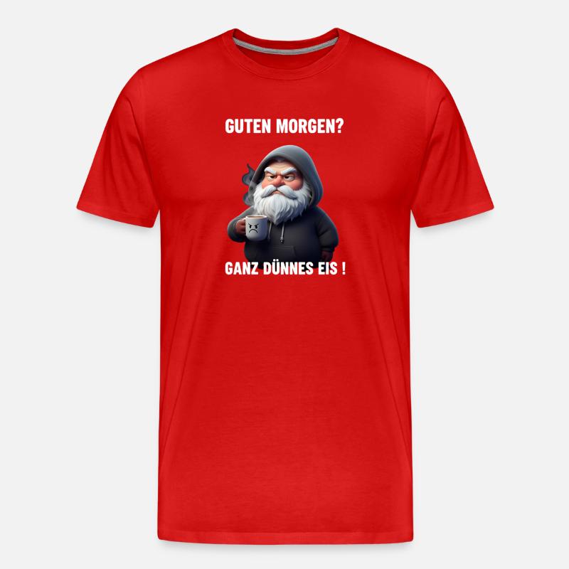 Grummel Weihnachtsmann Dünnes Eis Spruch - Men's Premium Organic T-Shirt - red