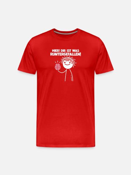 Here you fell down something sarcastic - Men's Premium Organic T-Shirt - red