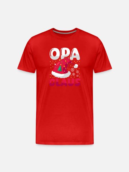 Weihnachtsmann Opa Claus Weihnachten - Männer Premium Bio T-Shirt - Rot