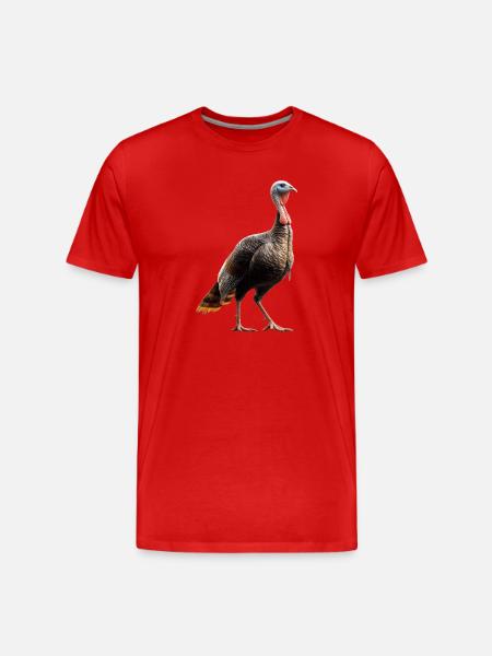 Dinde Poules Oiseaux Dinde - T-shirt bio Premium Homme - rouge
