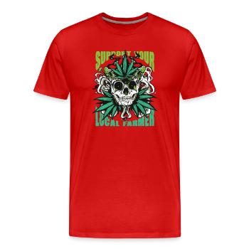 Funny Stoner Outfits - Men's Premium Organic T-Shirt - red - Front - Damien (186cm)