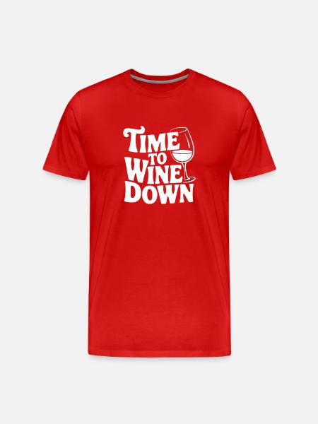 Time to Wine Down - Men's Premium Organic T-Shirt - red