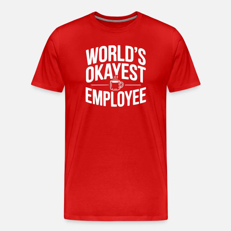Der beste Mitarbeiter der Welt - Männer Premium Bio T-Shirt - Rot