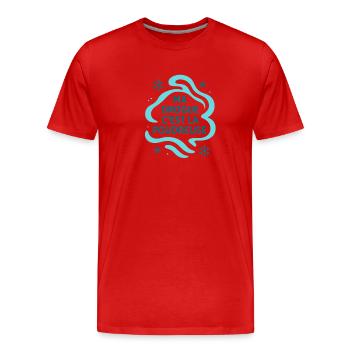 Mein Medikament ist Powder / Ski / Snowboard - Männer Premium Bio T-Shirt - Rot - Vorne - Damien (186cm)