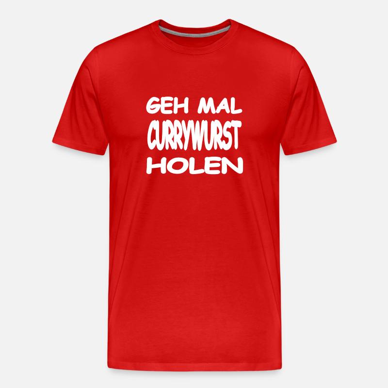 Currywurst - Männer Premium Bio T-Shirt - Rot