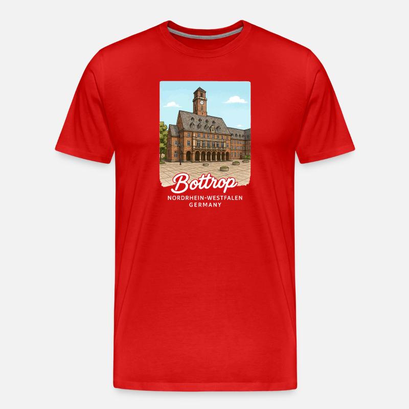Bottrop - Männer Premium Bio T-Shirt - Rot