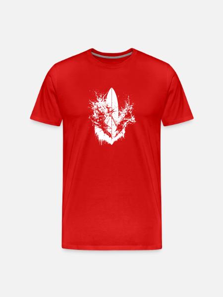 Surf dynamique Illustration Surf Surf - T-shirt bio Premium Homme - rouge