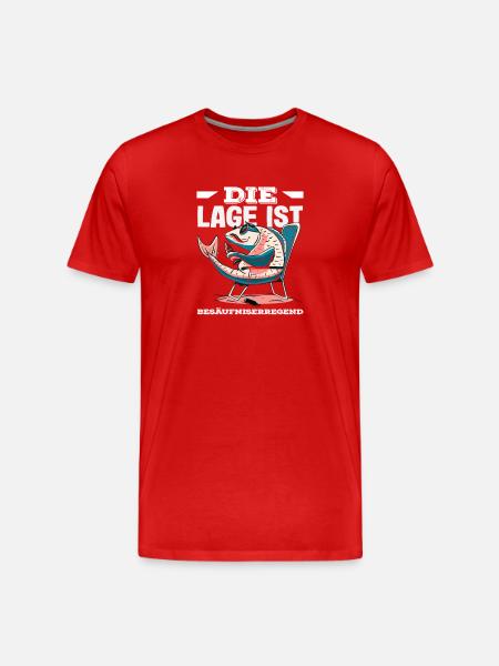 The location is drunken fish - Men's Premium Organic T-Shirt - red