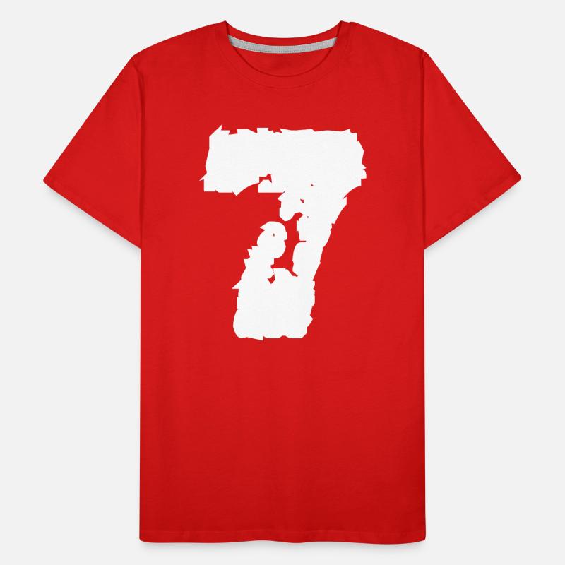 7 Nummer sieben Männer Premium Bio T-Shirt