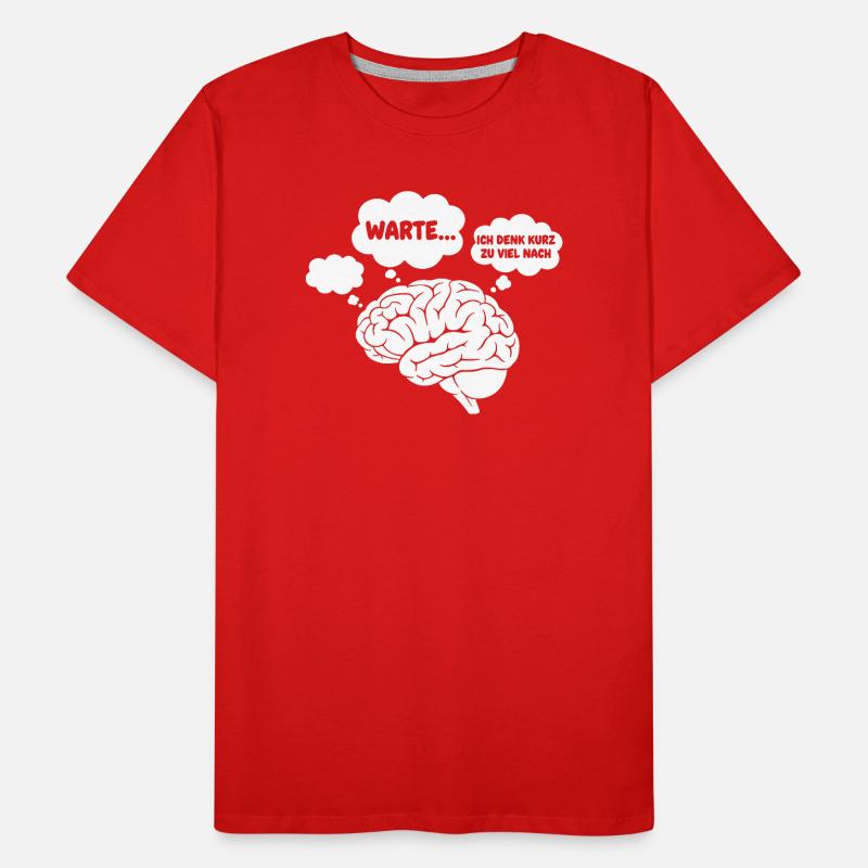 Brain Thoughts Comic Men's Premium Organic T-Shirt